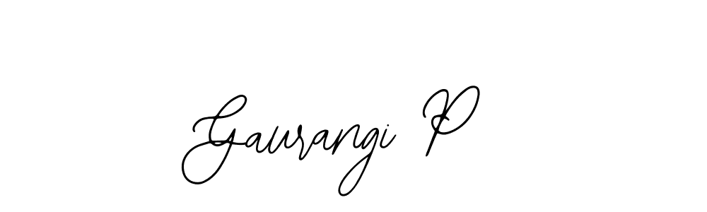 Gaurangi P stylish signature style. Best Handwritten Sign (Bearetta-2O07w) for my name. Handwritten Signature Collection Ideas for my name Gaurangi P. Gaurangi P signature style 12 images and pictures png