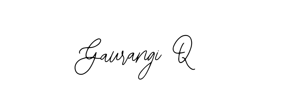 Similarly Bearetta-2O07w is the best handwritten signature design. Signature creator online .You can use it as an online autograph creator for name Gaurangi Q. Gaurangi Q signature style 12 images and pictures png