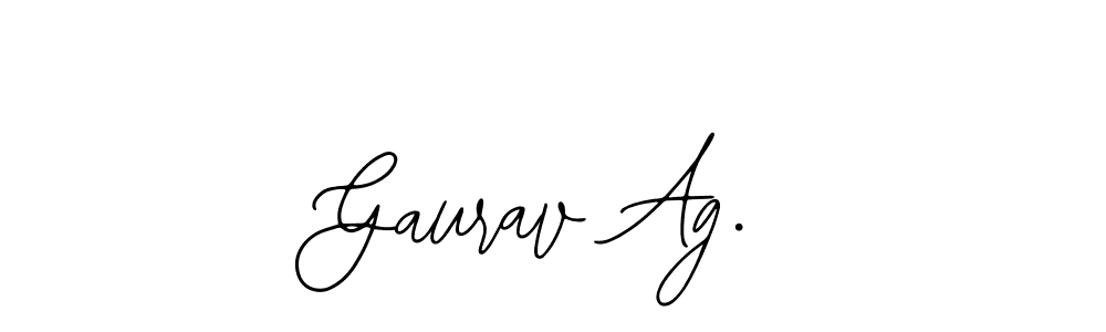 You should practise on your own different ways (Bearetta-2O07w) to write your name (Gaurav Ag.) in signature. don't let someone else do it for you. Gaurav Ag. signature style 12 images and pictures png