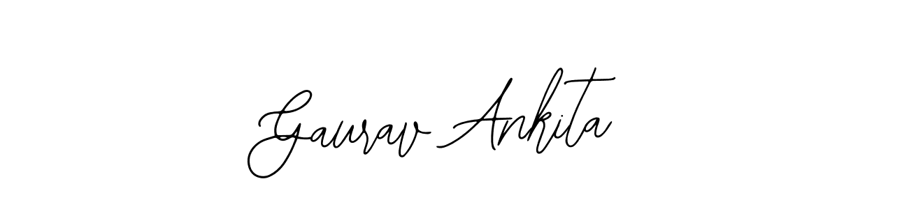 This is the best signature style for the Gaurav Ankita name. Also you like these signature font (Bearetta-2O07w). Mix name signature. Gaurav Ankita signature style 12 images and pictures png