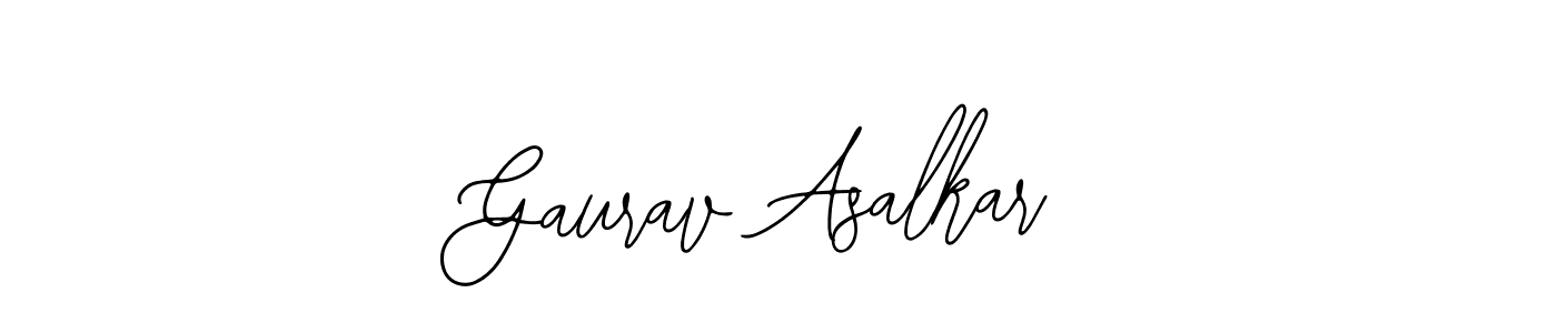 You should practise on your own different ways (Bearetta-2O07w) to write your name (Gaurav Asalkar) in signature. don't let someone else do it for you. Gaurav Asalkar signature style 12 images and pictures png