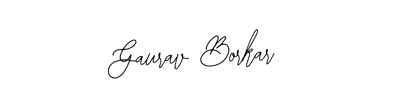 You should practise on your own different ways (Bearetta-2O07w) to write your name (Gaurav Borkar) in signature. don't let someone else do it for you. Gaurav Borkar signature style 12 images and pictures png