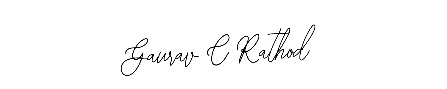 How to make Gaurav C Rathod name signature. Use Bearetta-2O07w style for creating short signs online. This is the latest handwritten sign. Gaurav C Rathod signature style 12 images and pictures png
