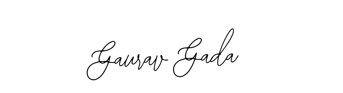 You should practise on your own different ways (Bearetta-2O07w) to write your name (Gaurav Gada) in signature. don't let someone else do it for you. Gaurav Gada signature style 12 images and pictures png