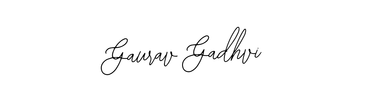 You should practise on your own different ways (Bearetta-2O07w) to write your name (Gaurav Gadhvi) in signature. don't let someone else do it for you. Gaurav Gadhvi signature style 12 images and pictures png