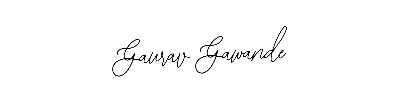 How to make Gaurav Gawande name signature. Use Bearetta-2O07w style for creating short signs online. This is the latest handwritten sign. Gaurav Gawande signature style 12 images and pictures png