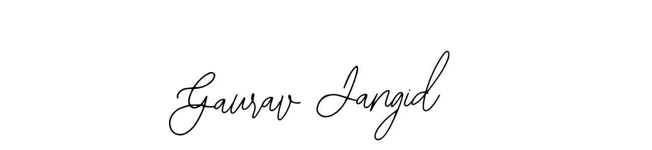 You should practise on your own different ways (Bearetta-2O07w) to write your name (Gaurav Jangid) in signature. don't let someone else do it for you. Gaurav Jangid signature style 12 images and pictures png