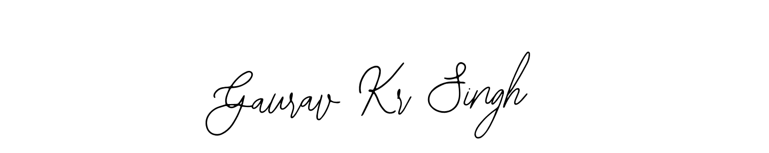 You should practise on your own different ways (Bearetta-2O07w) to write your name (Gaurav Kr Singh) in signature. don't let someone else do it for you. Gaurav Kr Singh signature style 12 images and pictures png