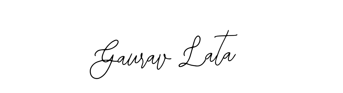 You should practise on your own different ways (Bearetta-2O07w) to write your name (Gaurav Lata) in signature. don't let someone else do it for you. Gaurav Lata signature style 12 images and pictures png
