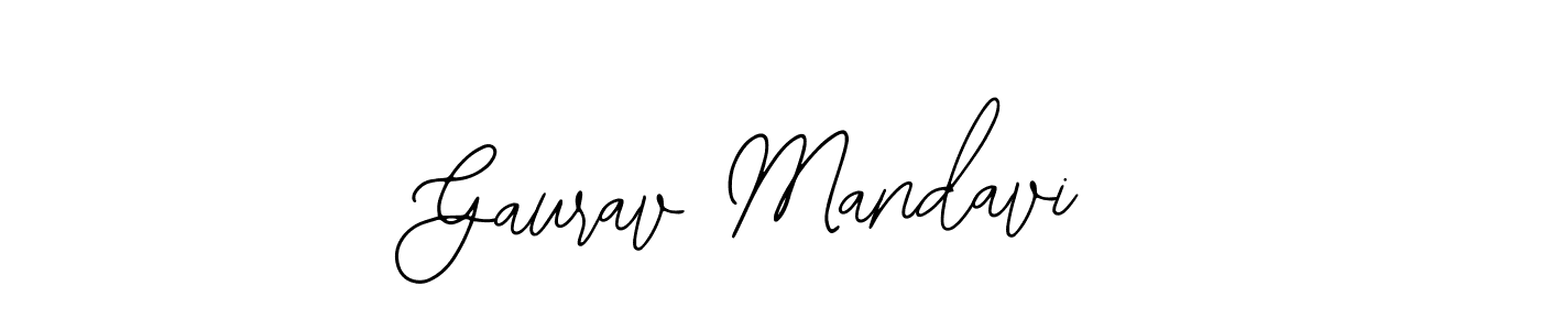 Use a signature maker to create a handwritten signature online. With this signature software, you can design (Bearetta-2O07w) your own signature for name Gaurav Mandavi. Gaurav Mandavi signature style 12 images and pictures png