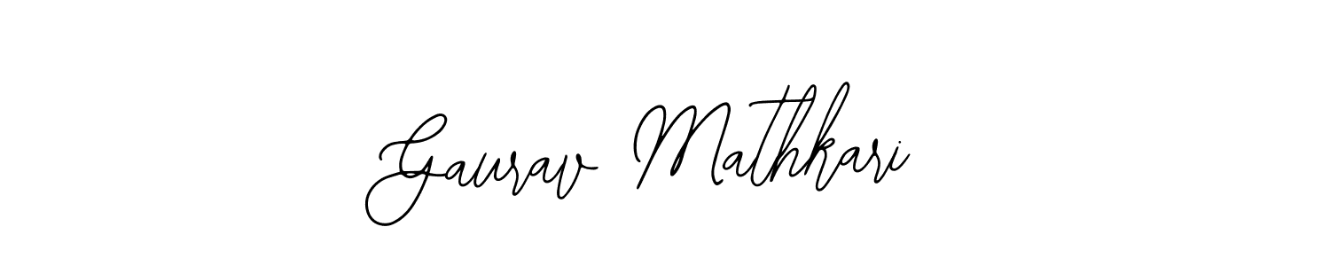 Use a signature maker to create a handwritten signature online. With this signature software, you can design (Bearetta-2O07w) your own signature for name Gaurav Mathkari. Gaurav Mathkari signature style 12 images and pictures png