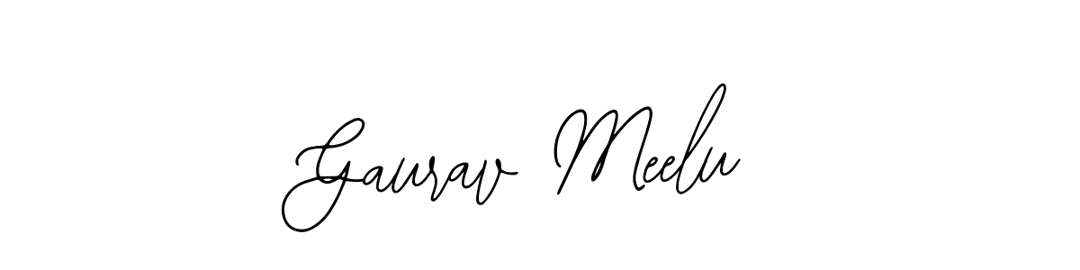 if you are searching for the best signature style for your name Gaurav Meelu. so please give up your signature search. here we have designed multiple signature styles  using Bearetta-2O07w. Gaurav Meelu signature style 12 images and pictures png