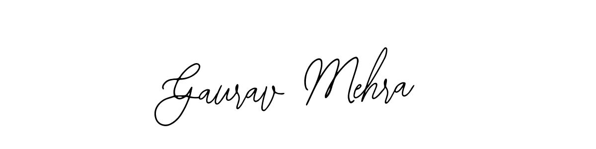 How to make Gaurav Mehra name signature. Use Bearetta-2O07w style for creating short signs online. This is the latest handwritten sign. Gaurav Mehra signature style 12 images and pictures png