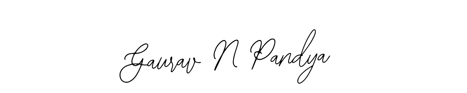 Make a short Gaurav N Pandya signature style. Manage your documents anywhere anytime using Bearetta-2O07w. Create and add eSignatures, submit forms, share and send files easily. Gaurav N Pandya signature style 12 images and pictures png