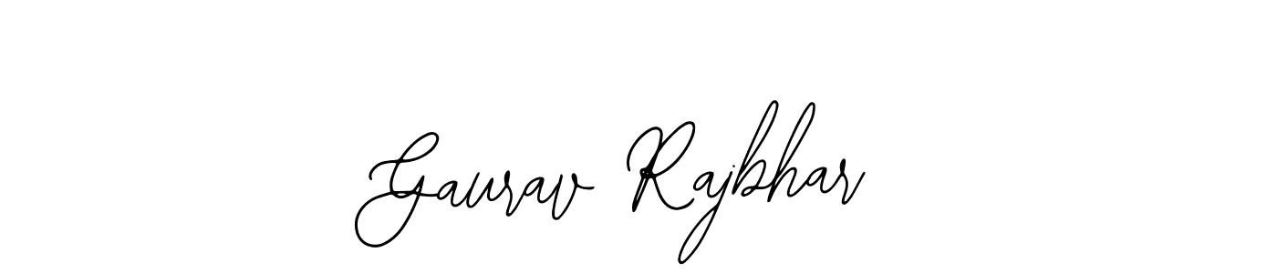 The best way (Bearetta-2O07w) to make a short signature is to pick only two or three words in your name. The name Gaurav Rajbhar include a total of six letters. For converting this name. Gaurav Rajbhar signature style 12 images and pictures png