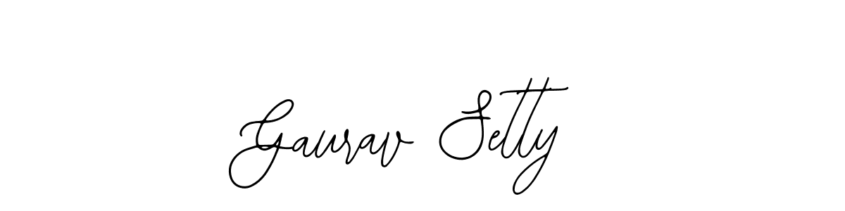 You should practise on your own different ways (Bearetta-2O07w) to write your name (Gaurav Setty) in signature. don't let someone else do it for you. Gaurav Setty signature style 12 images and pictures png