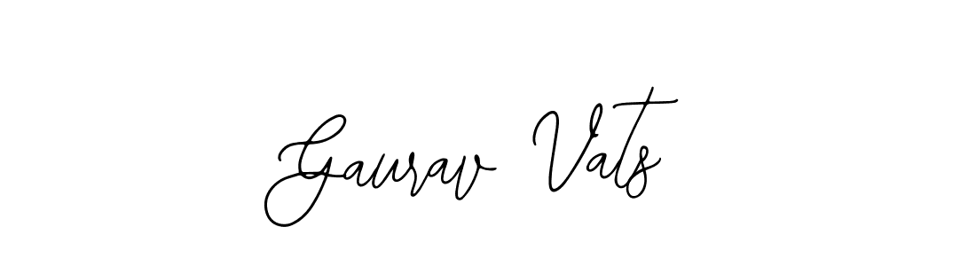 How to make Gaurav Vats name signature. Use Bearetta-2O07w style for creating short signs online. This is the latest handwritten sign. Gaurav Vats signature style 12 images and pictures png