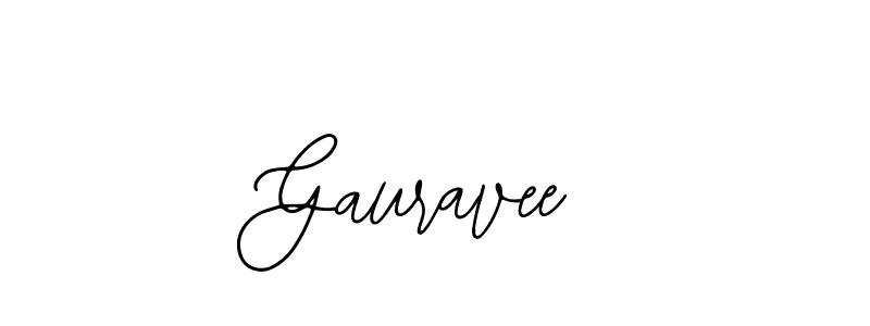 How to make Gauravee name signature. Use Bearetta-2O07w style for creating short signs online. This is the latest handwritten sign. Gauravee signature style 12 images and pictures png