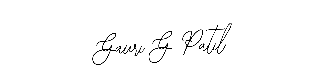 How to Draw Gauri G Patil signature style? Bearetta-2O07w is a latest design signature styles for name Gauri G Patil. Gauri G Patil signature style 12 images and pictures png