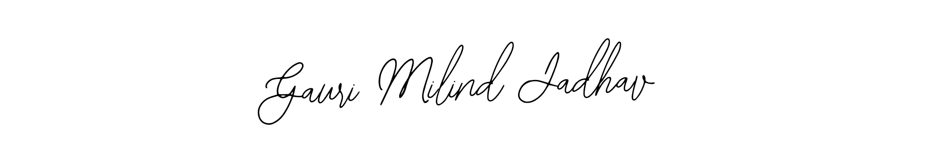 How to make Gauri Milind Jadhav name signature. Use Bearetta-2O07w style for creating short signs online. This is the latest handwritten sign. Gauri Milind Jadhav signature style 12 images and pictures png