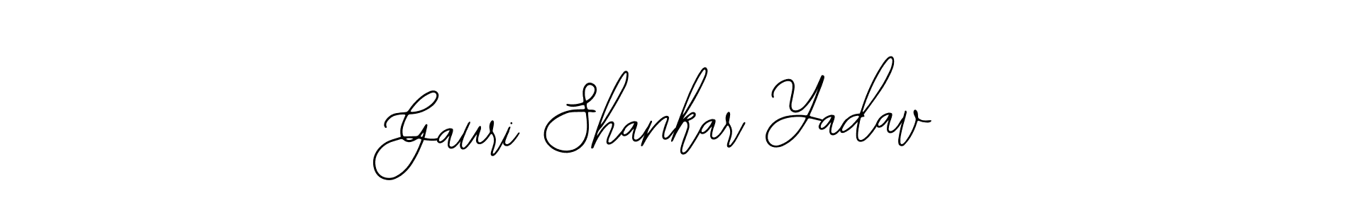 You should practise on your own different ways (Bearetta-2O07w) to write your name (Gauri Shankar Yadav) in signature. don't let someone else do it for you. Gauri Shankar Yadav signature style 12 images and pictures png