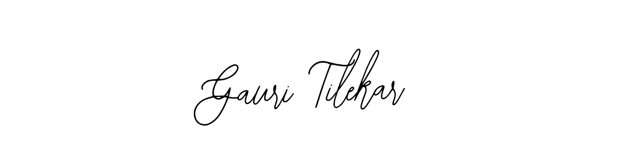 You should practise on your own different ways (Bearetta-2O07w) to write your name (Gauri Tilekar) in signature. don't let someone else do it for you. Gauri Tilekar signature style 12 images and pictures png