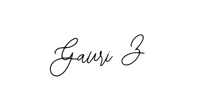 How to make Gauri Z signature? Bearetta-2O07w is a professional autograph style. Create handwritten signature for Gauri Z name. Gauri Z signature style 12 images and pictures png