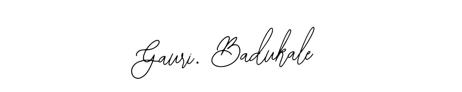Make a beautiful signature design for name Gauri. Badukale. Use this online signature maker to create a handwritten signature for free. Gauri. Badukale signature style 12 images and pictures png