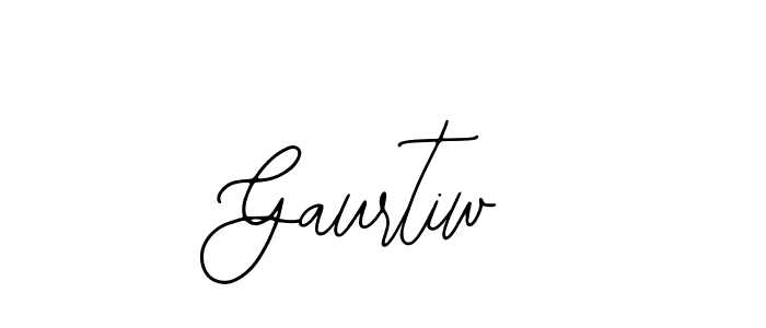 How to make Gaurtiw name signature. Use Bearetta-2O07w style for creating short signs online. This is the latest handwritten sign. Gaurtiw signature style 12 images and pictures png