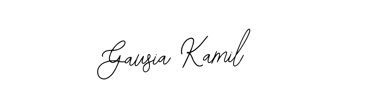 Bearetta-2O07w is a professional signature style that is perfect for those who want to add a touch of class to their signature. It is also a great choice for those who want to make their signature more unique. Get Gausia Kamil name to fancy signature for free. Gausia Kamil signature style 12 images and pictures png