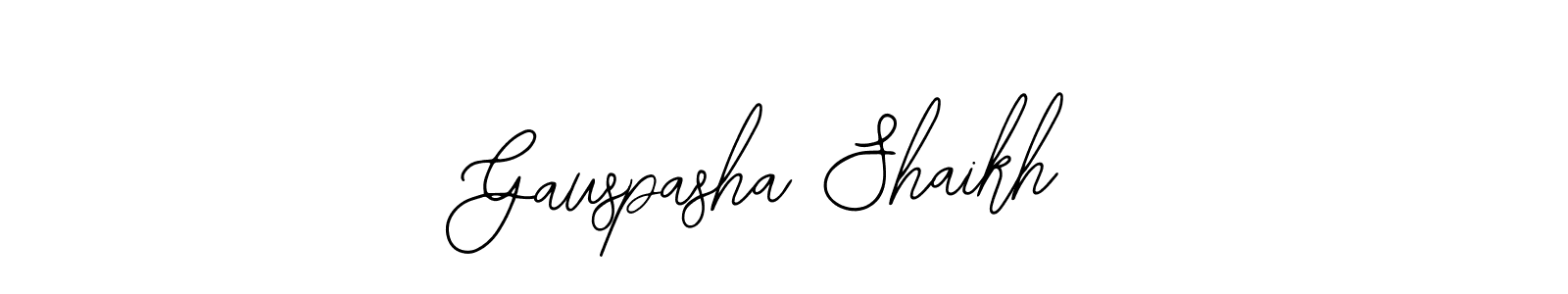 Use a signature maker to create a handwritten signature online. With this signature software, you can design (Bearetta-2O07w) your own signature for name Gauspasha Shaikh. Gauspasha Shaikh signature style 12 images and pictures png