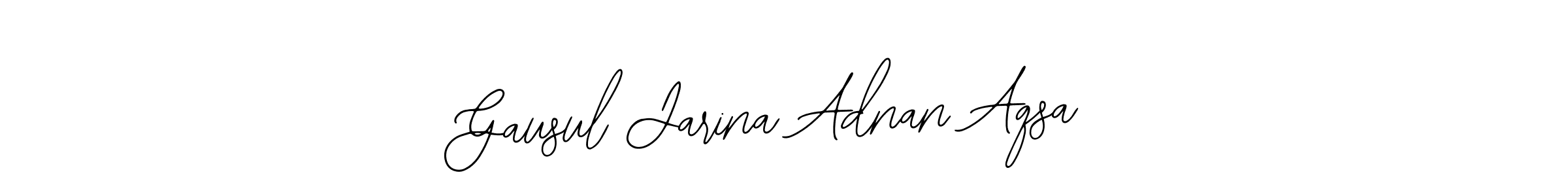 Also You can easily find your signature by using the search form. We will create Gausul Jarina Adnan Aqsa name handwritten signature images for you free of cost using Bearetta-2O07w sign style. Gausul Jarina Adnan Aqsa signature style 12 images and pictures png