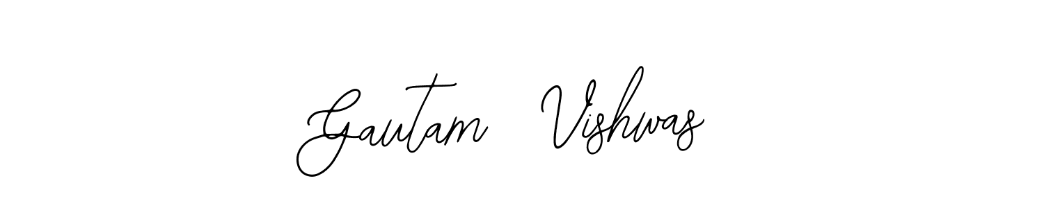 This is the best signature style for the Gautam  Vishwas name. Also you like these signature font (Bearetta-2O07w). Mix name signature. Gautam  Vishwas signature style 12 images and pictures png