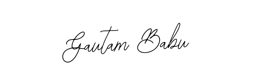 You should practise on your own different ways (Bearetta-2O07w) to write your name (Gautam Babu) in signature. don't let someone else do it for you. Gautam Babu signature style 12 images and pictures png