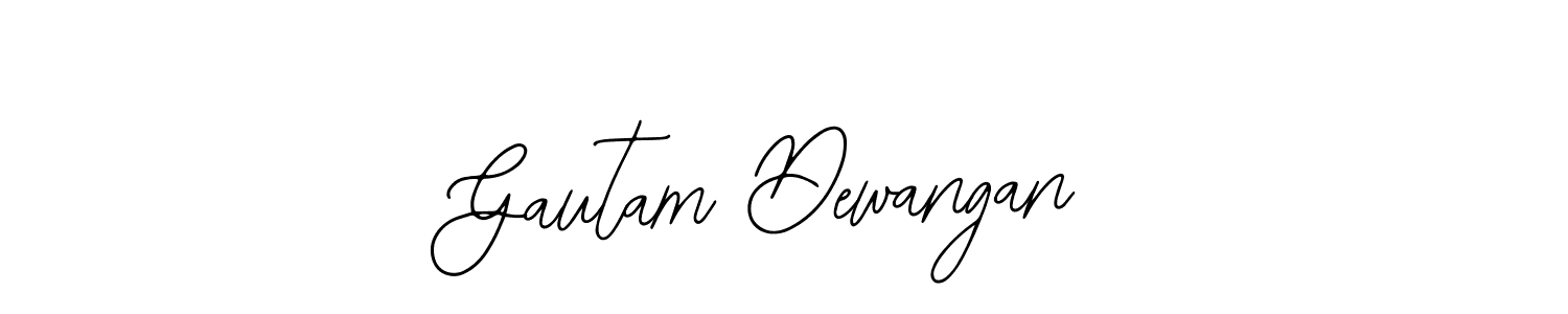 How to make Gautam Dewangan signature? Bearetta-2O07w is a professional autograph style. Create handwritten signature for Gautam Dewangan name. Gautam Dewangan signature style 12 images and pictures png