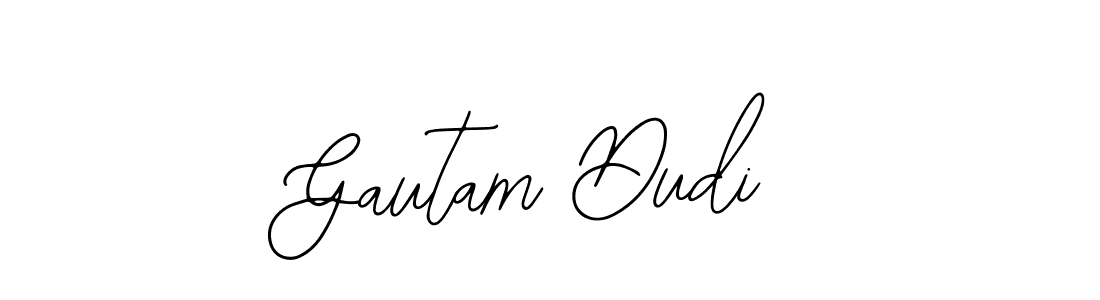 How to make Gautam Dudi signature? Bearetta-2O07w is a professional autograph style. Create handwritten signature for Gautam Dudi name. Gautam Dudi signature style 12 images and pictures png