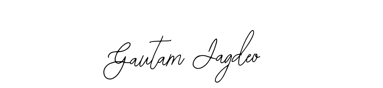 You should practise on your own different ways (Bearetta-2O07w) to write your name (Gautam Jagdeo) in signature. don't let someone else do it for you. Gautam Jagdeo signature style 12 images and pictures png