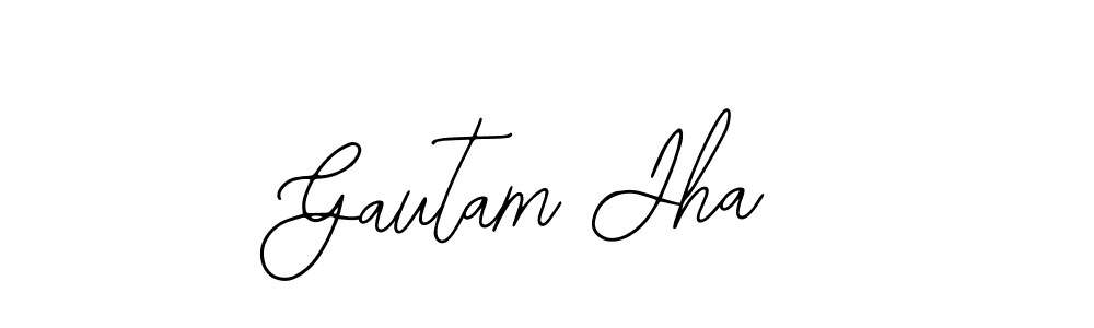 Gautam Jha stylish signature style. Best Handwritten Sign (Bearetta-2O07w) for my name. Handwritten Signature Collection Ideas for my name Gautam Jha. Gautam Jha signature style 12 images and pictures png