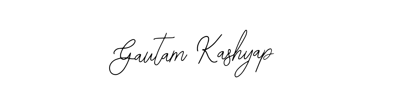 How to make Gautam Kashyap name signature. Use Bearetta-2O07w style for creating short signs online. This is the latest handwritten sign. Gautam Kashyap signature style 12 images and pictures png