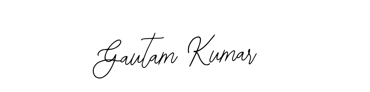 How to make Gautam Kumar name signature. Use Bearetta-2O07w style for creating short signs online. This is the latest handwritten sign. Gautam Kumar signature style 12 images and pictures png