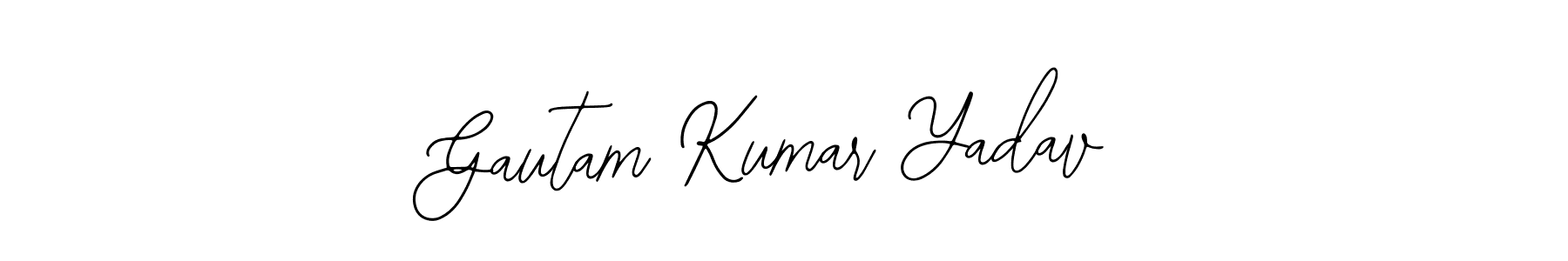 You should practise on your own different ways (Bearetta-2O07w) to write your name (Gautam Kumar Yadav) in signature. don't let someone else do it for you. Gautam Kumar Yadav signature style 12 images and pictures png