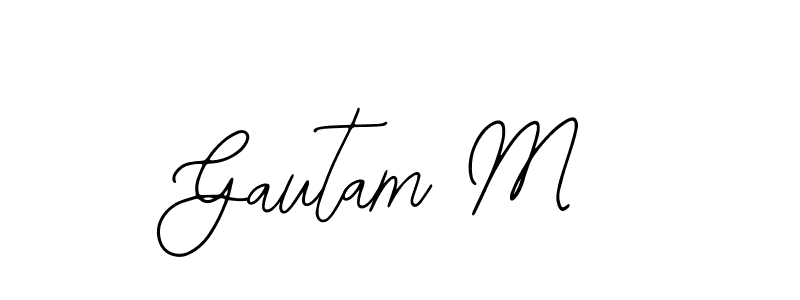 The best way (Bearetta-2O07w) to make a short signature is to pick only two or three words in your name. The name Gautam M include a total of six letters. For converting this name. Gautam M signature style 12 images and pictures png