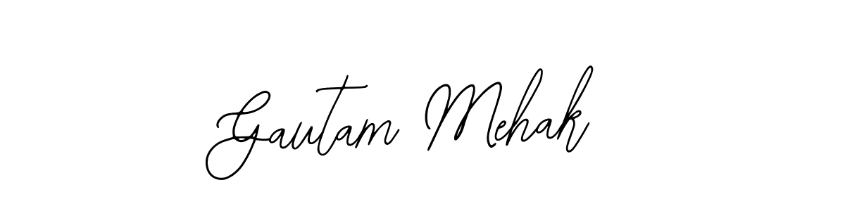 How to make Gautam Mehak signature? Bearetta-2O07w is a professional autograph style. Create handwritten signature for Gautam Mehak name. Gautam Mehak signature style 12 images and pictures png