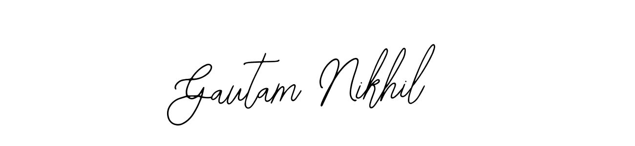 Also we have Gautam Nikhil name is the best signature style. Create professional handwritten signature collection using Bearetta-2O07w autograph style. Gautam Nikhil signature style 12 images and pictures png