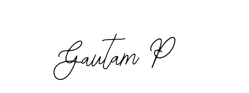 Design your own signature with our free online signature maker. With this signature software, you can create a handwritten (Bearetta-2O07w) signature for name Gautam P. Gautam P signature style 12 images and pictures png