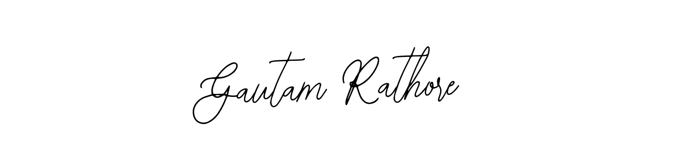 How to make Gautam Rathore name signature. Use Bearetta-2O07w style for creating short signs online. This is the latest handwritten sign. Gautam Rathore signature style 12 images and pictures png