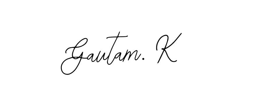 You should practise on your own different ways (Bearetta-2O07w) to write your name (Gautam. K) in signature. don't let someone else do it for you. Gautam. K signature style 12 images and pictures png