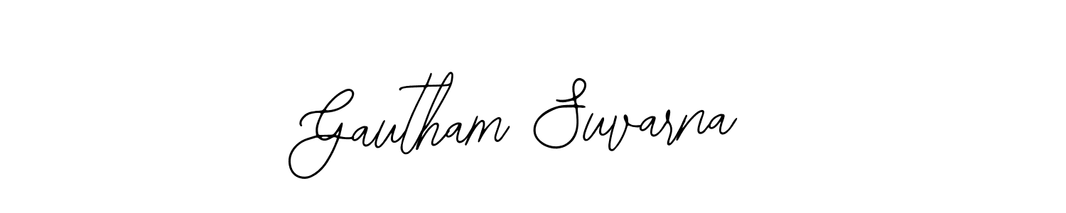 Make a short Gautham Suvarna signature style. Manage your documents anywhere anytime using Bearetta-2O07w. Create and add eSignatures, submit forms, share and send files easily. Gautham Suvarna signature style 12 images and pictures png