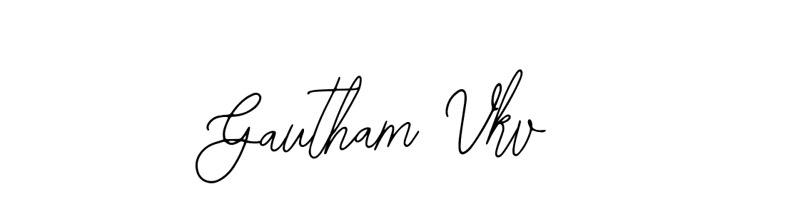 How to make Gautham Vkv signature? Bearetta-2O07w is a professional autograph style. Create handwritten signature for Gautham Vkv name. Gautham Vkv signature style 12 images and pictures png