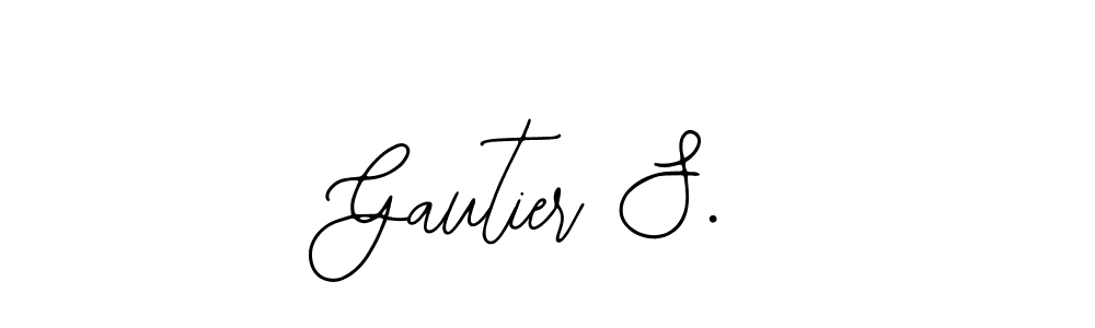 The best way (Bearetta-2O07w) to make a short signature is to pick only two or three words in your name. The name Gautier S. include a total of six letters. For converting this name. Gautier S. signature style 12 images and pictures png